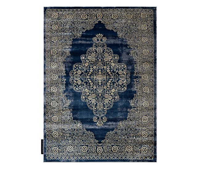 Alfombra DE LUXE moderna 474 Ornamento - Structural 200x290 Azul