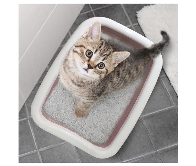 Acomoda Textil – Arenero para Gatos Resistente y Portátil. Rosa