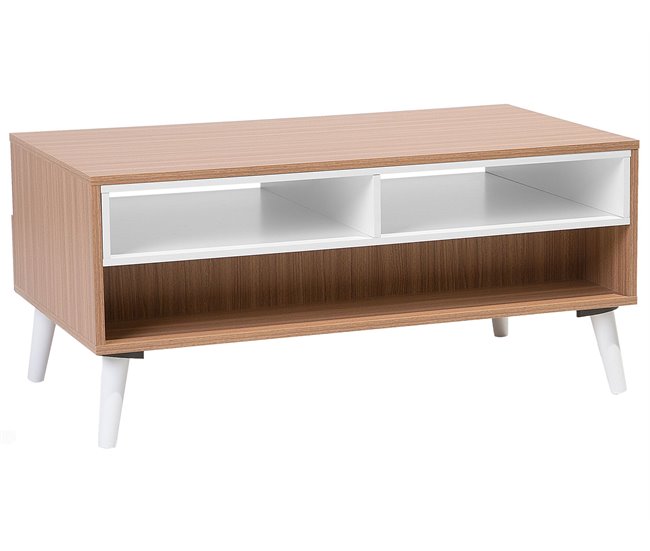 Beliani Mesa de centro ALLOA 60x100 Marron