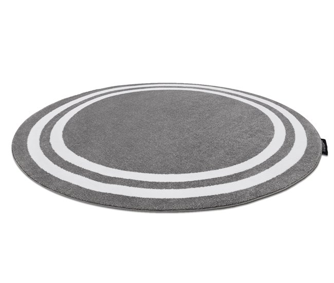 Alfombra HAMPTON cadre círculo 120x120 Gris