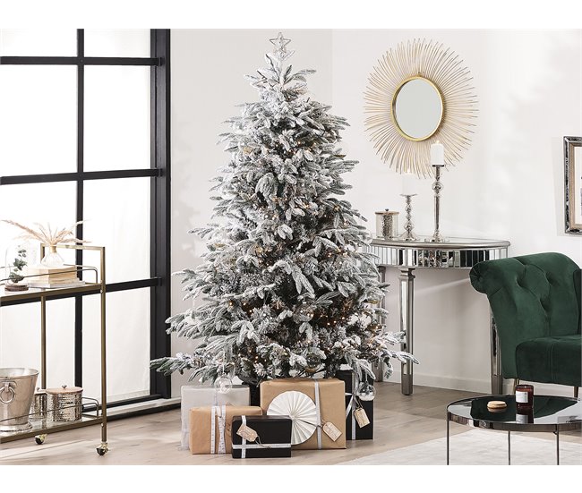 Beliani Árbol de Navidad BASSIE Blanco