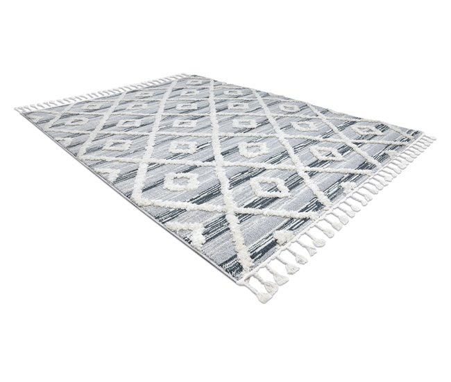 Alfombra SEVILLA Z555A conducción diamantes Franjas Bereber 120x170 Gris