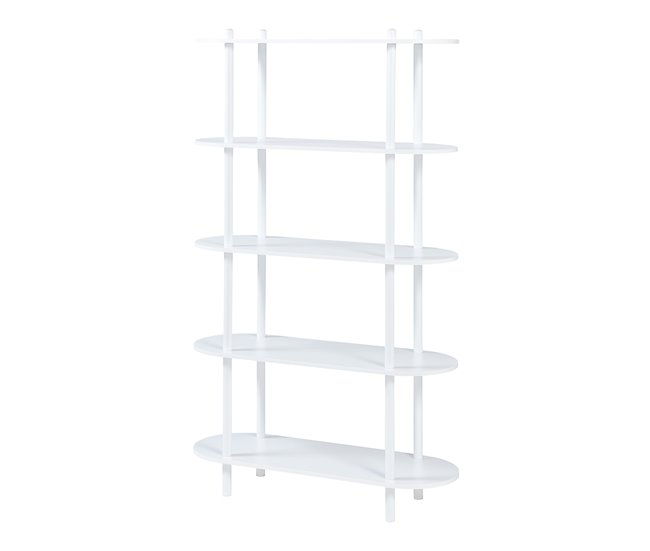 Librería Øvre con 5 estantes metal 80 Blanco