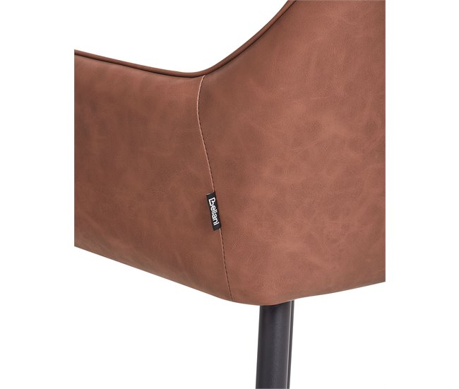 Beliani Silla de comedor WELLSTON Marron