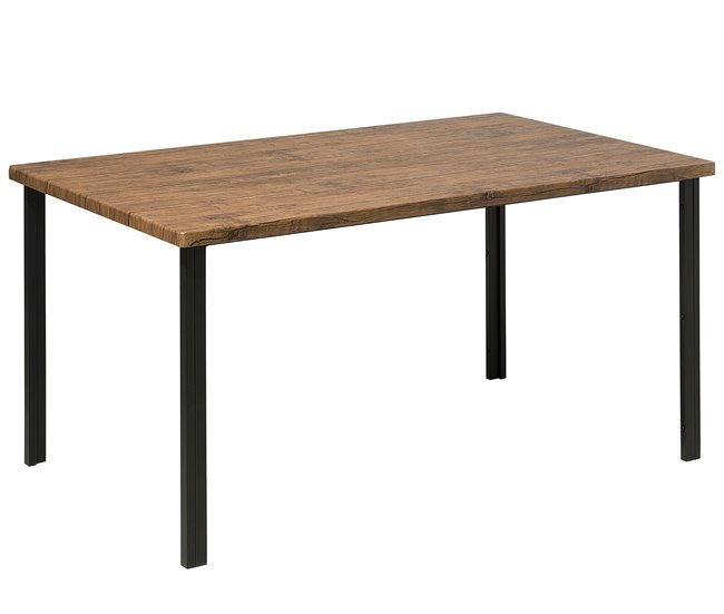 Beliani Mesa de comedor LAREDO 90x150 Negro
