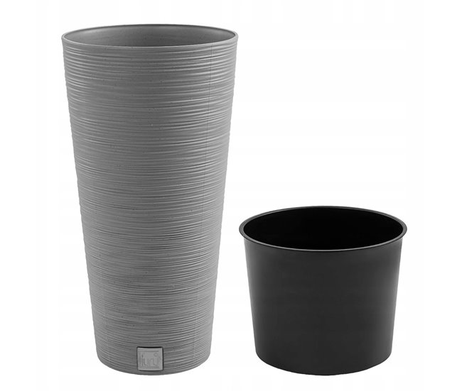 Macetero Con Depósito, Colección Furu, Capacidad De 15 L Cemento