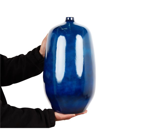 Beliani Jarrón para flores VITORIA Azul