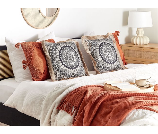 Beliani Cojín decorativo AGRIMONY Beige