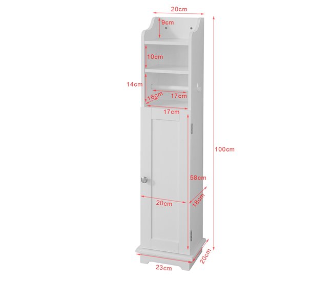 Portarrollos de Papel Higiénico FRG177-W SoBuy Blanco
