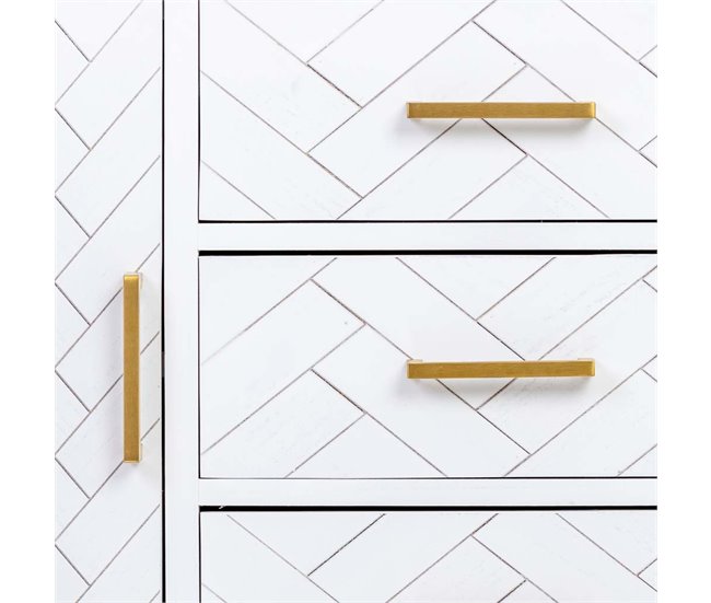 Aparador de madera y metal Blanco