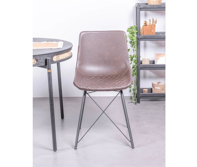 Pack de 2 sillas vintage - Jules Marron