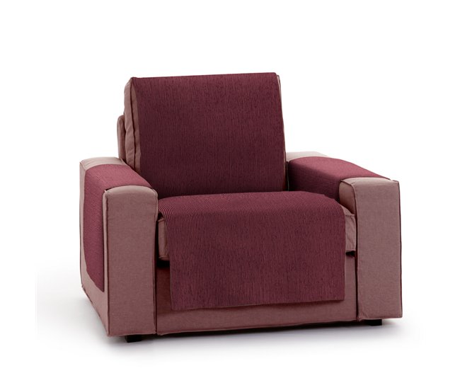 Vipalia Protector Cubre Sofá Sillón Liso. Modelo Chenilla Rojo