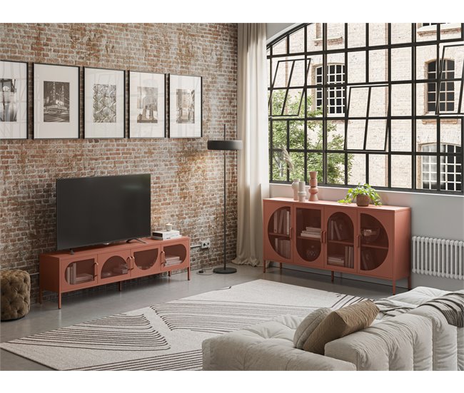 Aparador TAYRA con 4 puertas Terracota