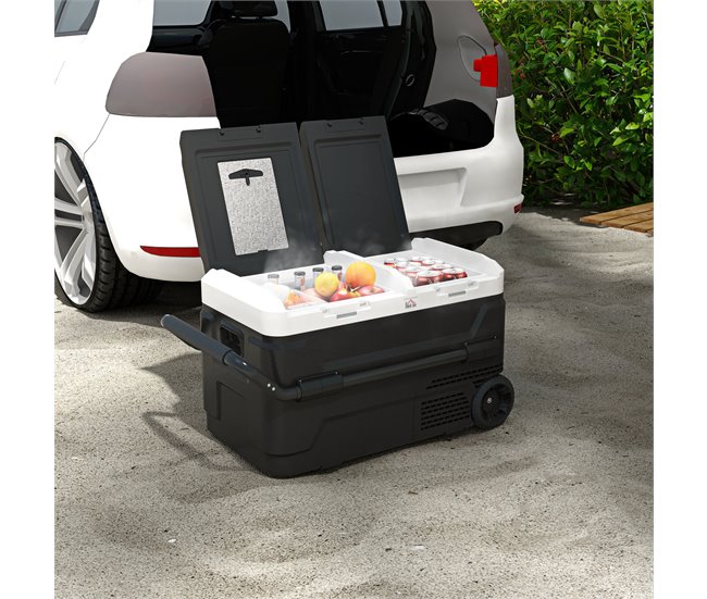 Nevera de Compresor PP, ABS HOMCOM Negro