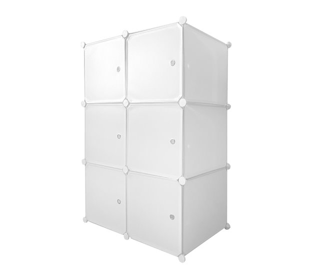 Armario Vestidor Cube Personalizable Boxed Basic Nyana Home 6 Cubos 75 Blanco