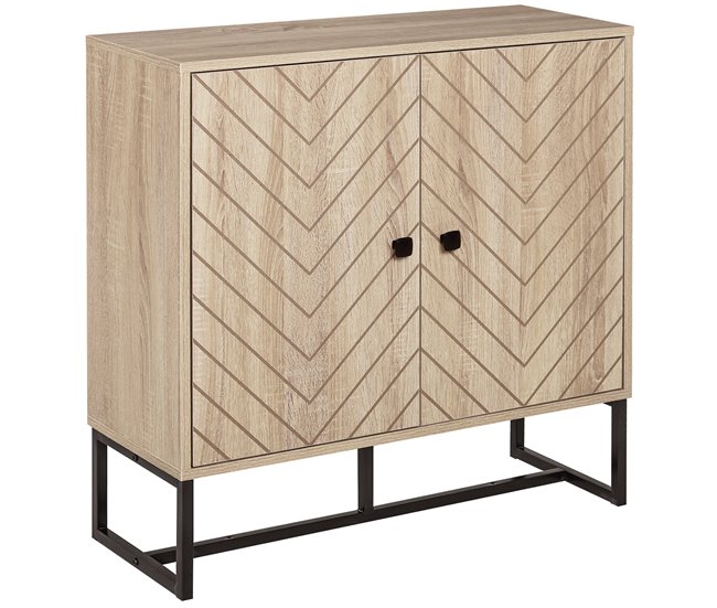 Aparador de Cocina Melamina de Madera, MDF, Metal HOMCOM Marron