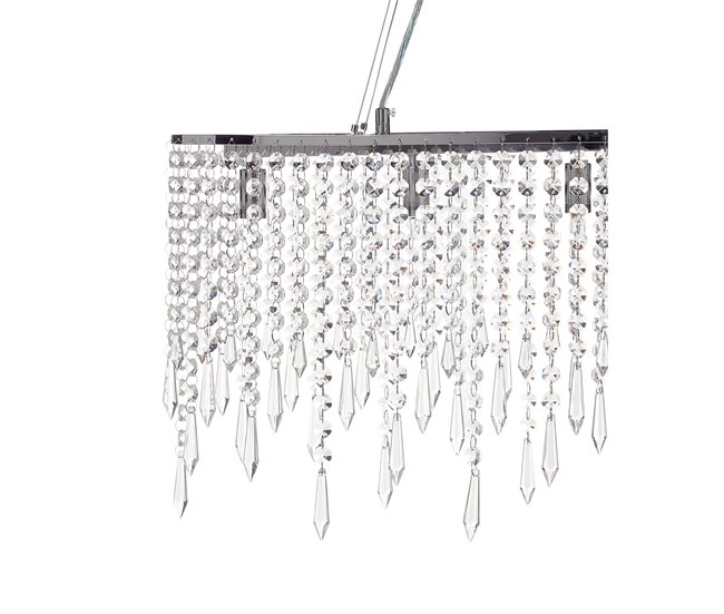 Beliani Lámpara colgante CALVELLE Plateado