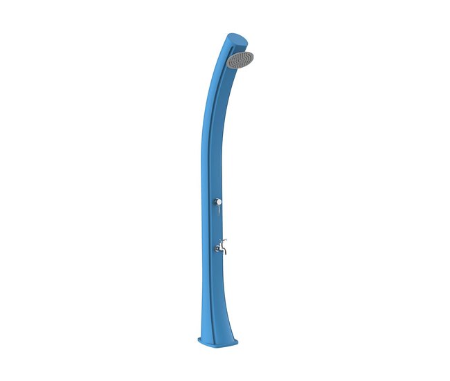 Starmatrix RIOXXL Ducha solar térmica curvada de 40 litros, Gris Azul