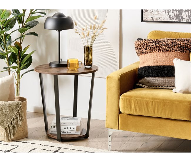 Beliani Mesa de centro ORICK 50x50 Marron