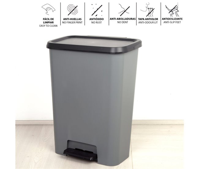 Curver Cubo de basura Compatta 50L Gris