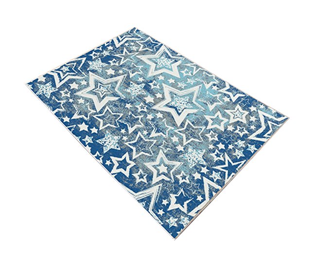 Alfombra De 100 X 150Cm 150x100 Azul