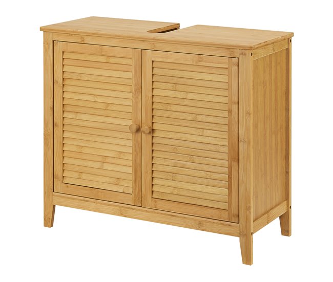 Mueble bajo lavabo Värmdö con 2 puertas bambú Natural