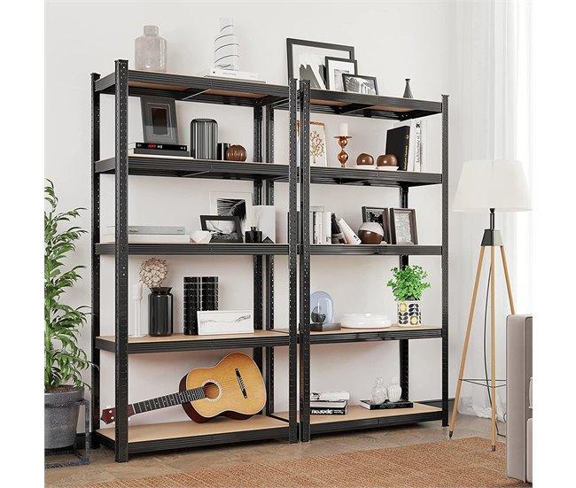 Estantería industrial Negro/ Madera