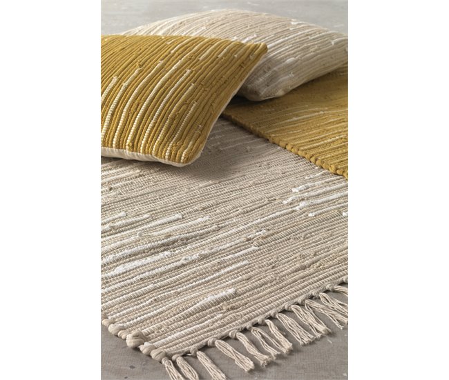 Alfombra de algodón 120x60 Beige
