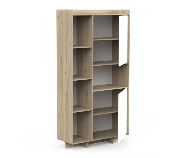 Vitrina 2 puertas y 4 estantes CLAP Roble