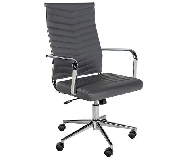 Silla de oficina - Canby - Simil cuero Gris