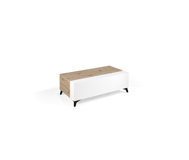 Mesa de centro NOVER Patas metálicas Roble