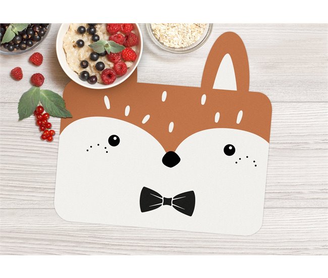 Mantel individual Infantil Zorro Marron
