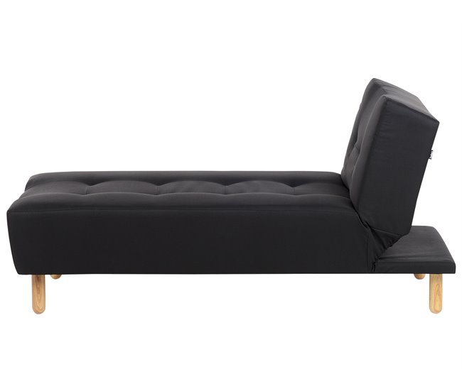 Beliani Chaise longue Poliéster ALSTEN Gris Oscuro