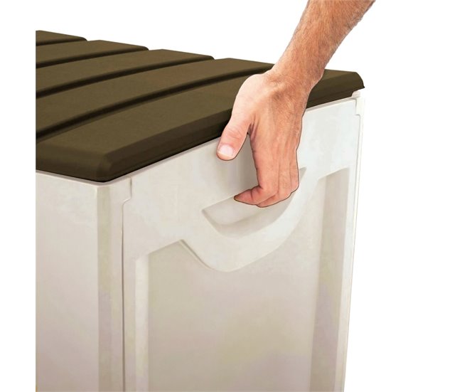 Arcón para Exterior 340 Litros de Resina 118 Beige