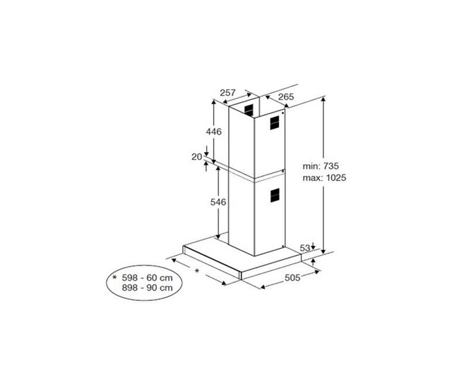 Campana Decorativa Beko BHCB91632 Inox