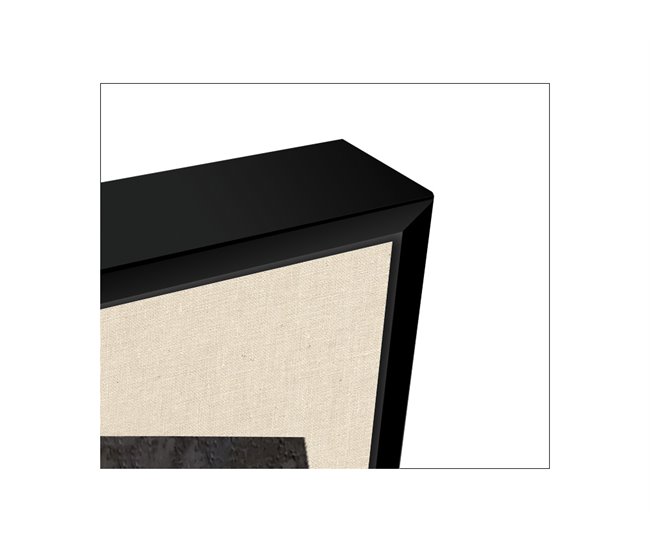 Pintura original MAYORCA relieve 60x80cm marca MARCOMUEBLE  Blanco/ Negro
