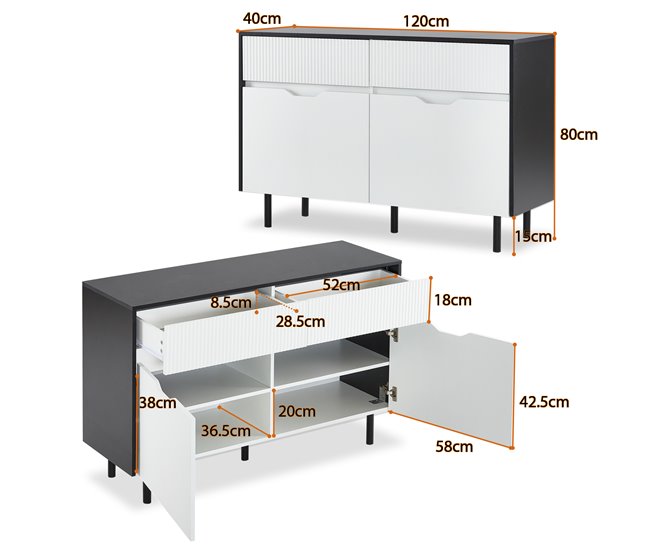 Aparadores Blanco/ Negro