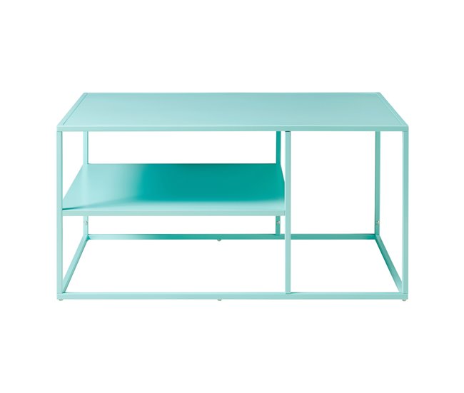 Mesa de centro Solund rectangular acero 60x90 Azul Claro