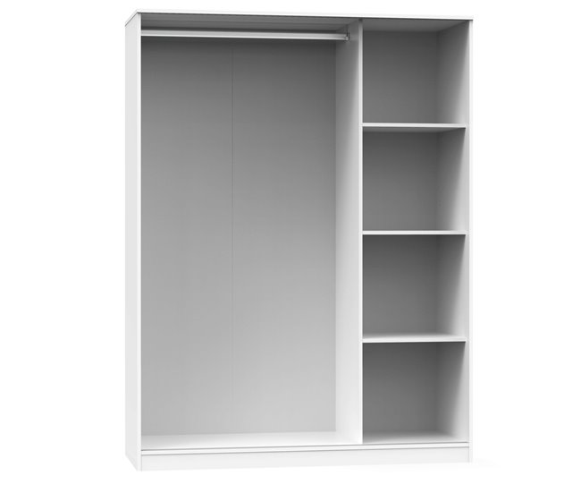 Armario Grande Tibet 3 Puertas Correderas 150 Blanco