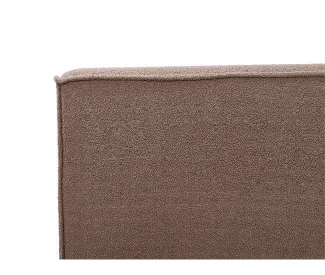 Beliani Cama con somier Bouclé LINARDS 210x242 Blanco