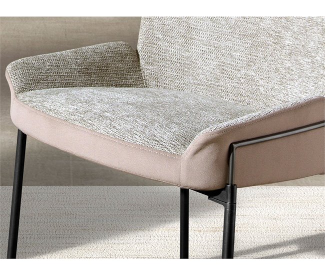 ANGEL CERDA Silla tela y terciopelo Aluminio