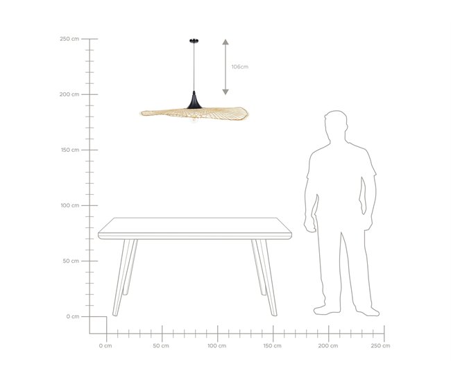 Beliani Lámpara colgante FLOYD Marron