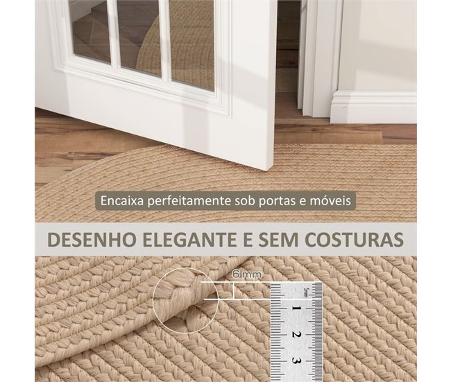 Alfombra de Salón Polipropileno HOMCOM, hogar - decoración Crudo