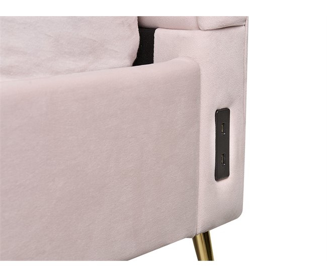 Beliani Cama Terciopelo MIRIBEL 207x218 Beige