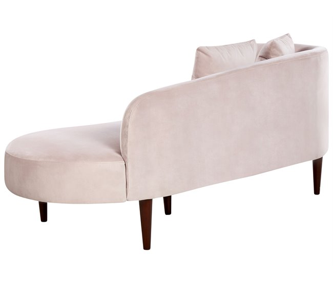 Beliani Chaise longue Terciopelo CHAUMONT Azul Marino