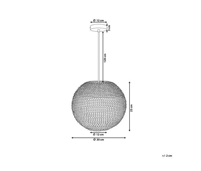 Beliani Lámpara colgante SEINE Cobre