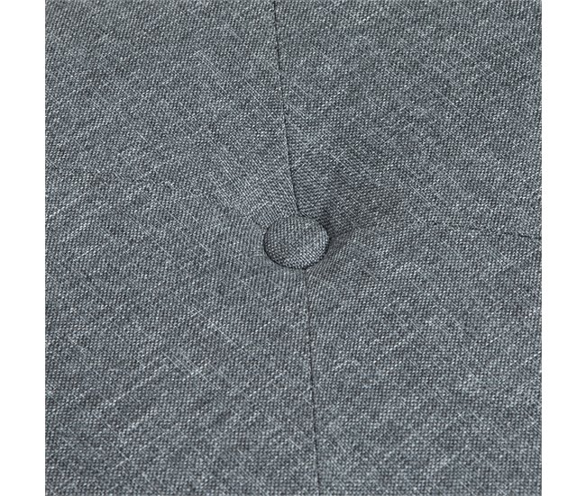 Banco Pie de Cama Poliéster, Espuma y Madera de Caucho HOMCOM Gris