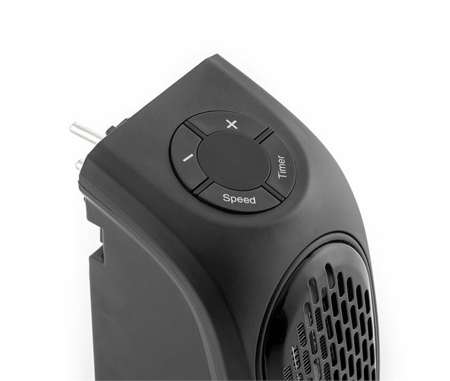 Mini Calefactor de Enchufe Portátil Negro