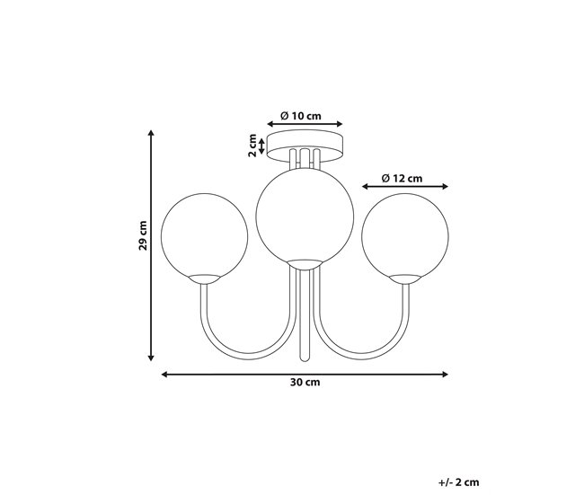 Beliani Lámpara de techo SHIRE Dorado
