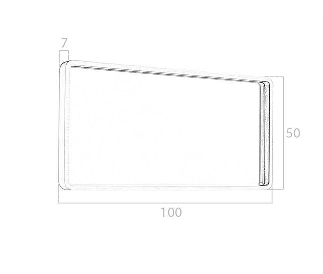 ANGEL CERDA Espejo pared rectangular nogal Nogal